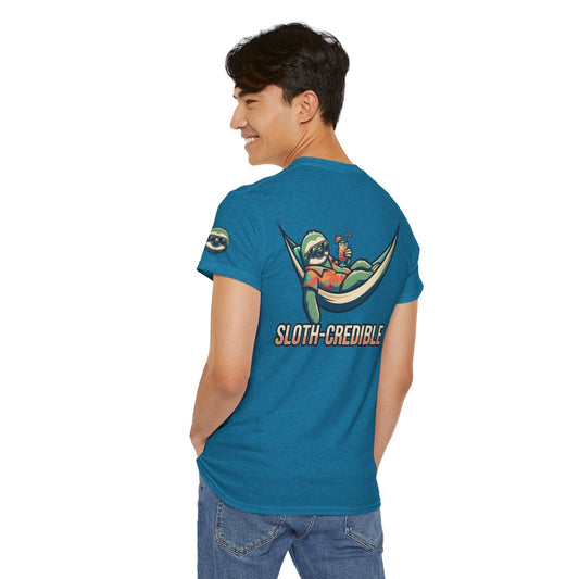 Color: Antique Sapphire | Sloth Credible Premium Graphic Tee