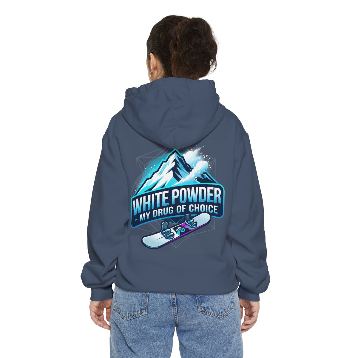 Color: Denim | Snowboard Drug of Choice Garment-Dyed Hoodie
