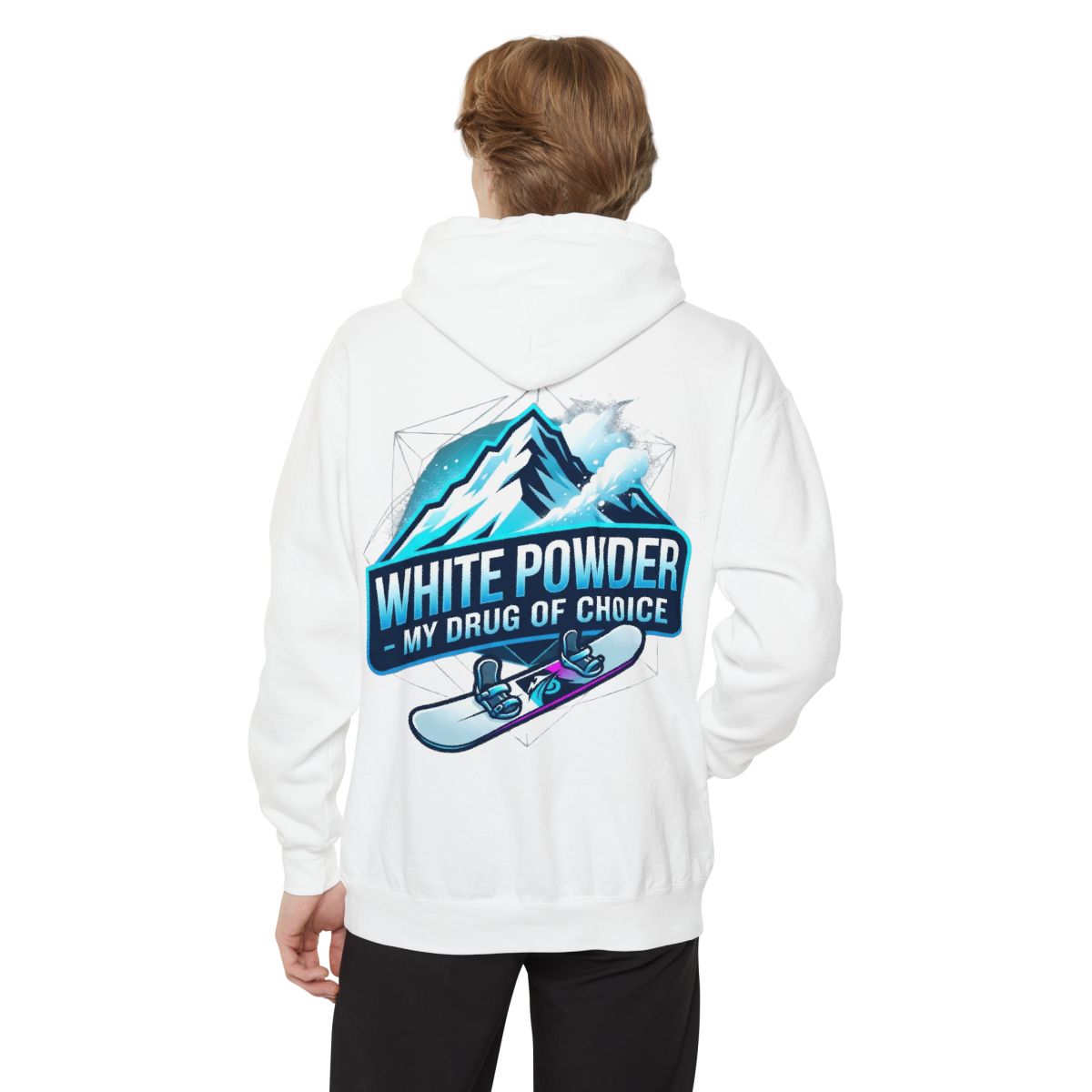 Color: White | Snowboard Drug of Choice Garment-Dyed Hoodie