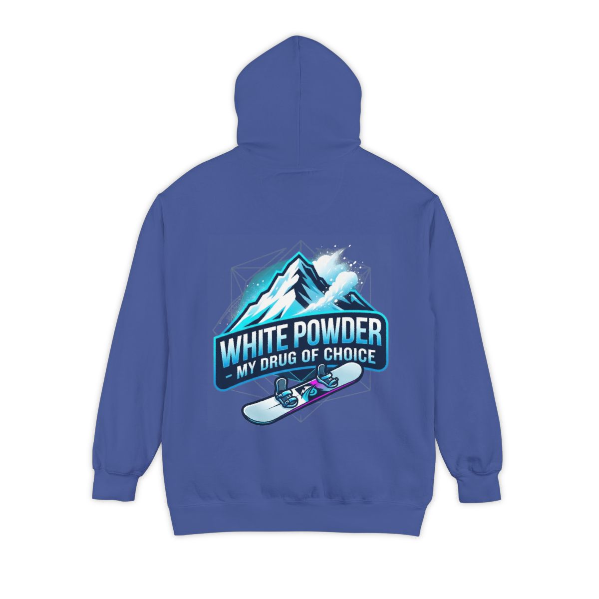 Color: Flo Blue | Snowboard Drug of Choice Garment-Dyed Hoodie