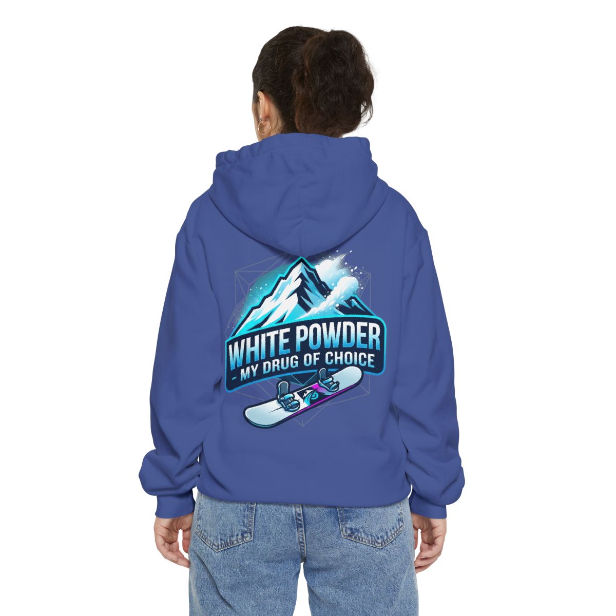 Color: Flo Blue | Snowboard Drug of Choice Garment-Dyed Hoodie