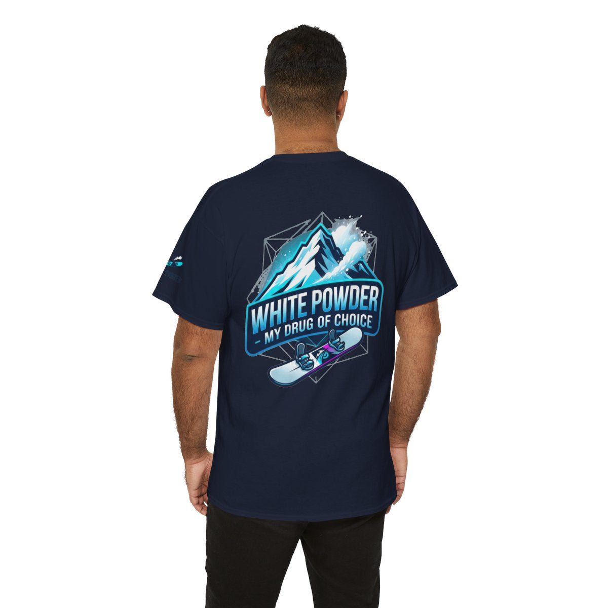 Color: Navy | Snowboard Drug of Choice Premium Graphic Tee