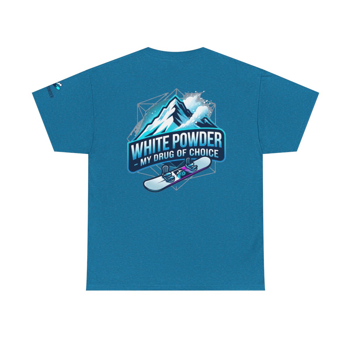 Color: Antique Sapphire | Snowboard Drug of Choice Premium Graphic Tee