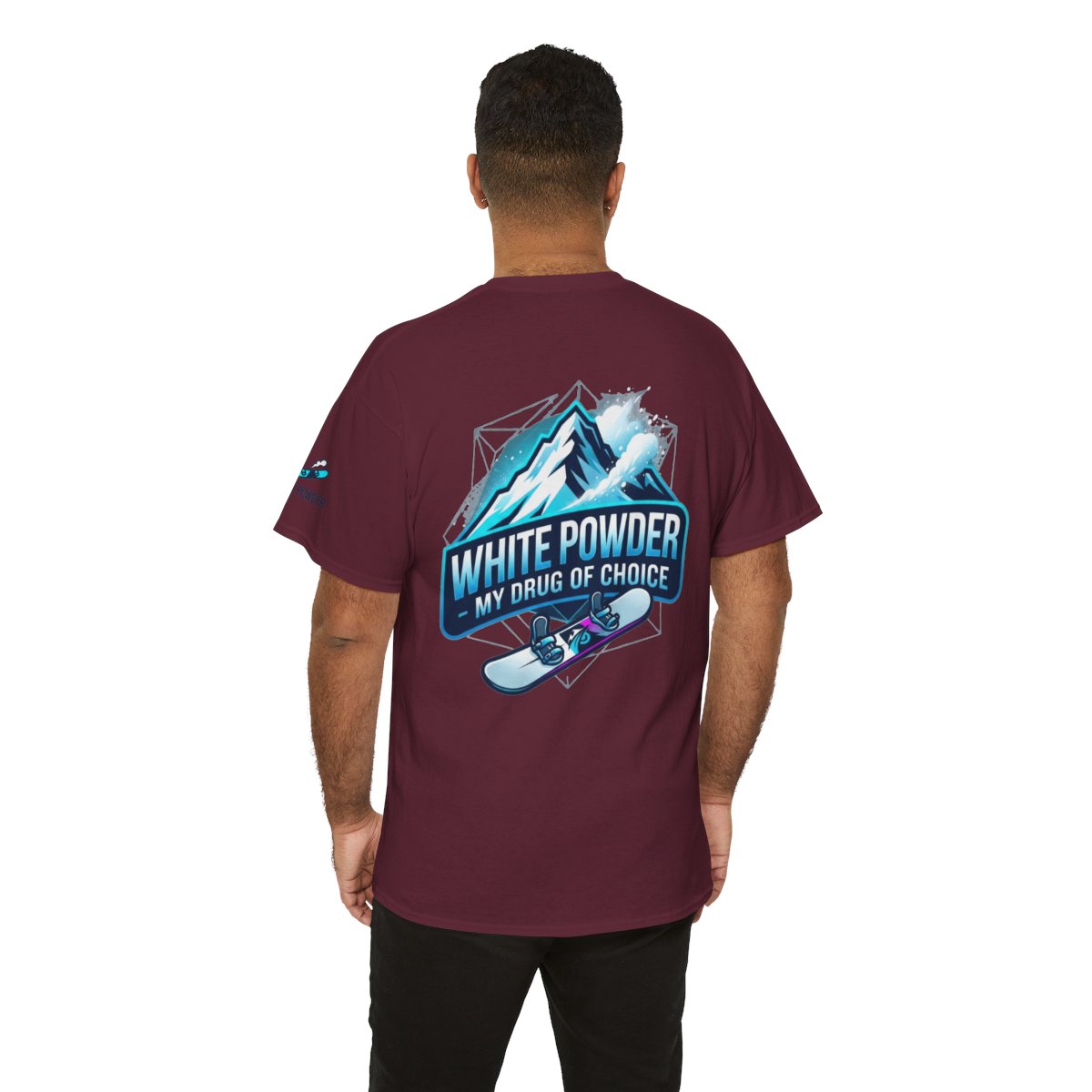 Color: Maroon | Snowboard Drug of Choice Premium Graphic Tee