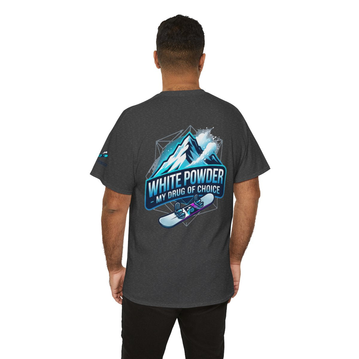 Color: Dark Heather | Snowboard Drug of Choice Premium Graphic Tee