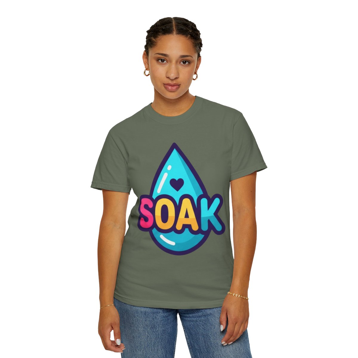 Color: Moss | Soak Unisex Garment-Dyed Tee