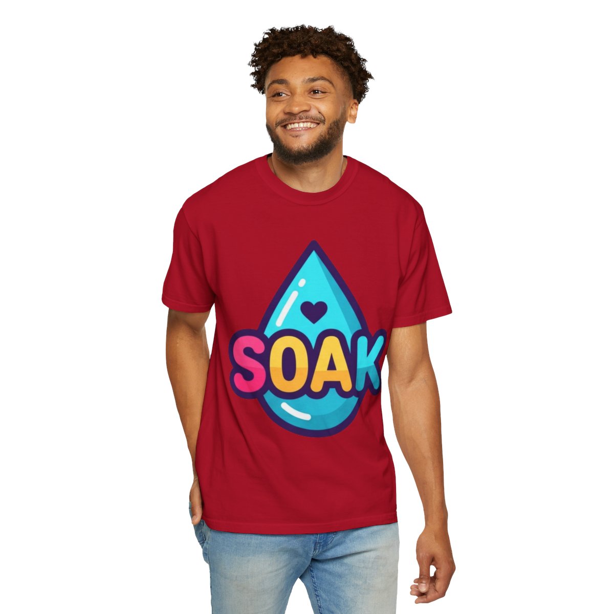 Color: Red | Soak Unisex Garment-Dyed Tee