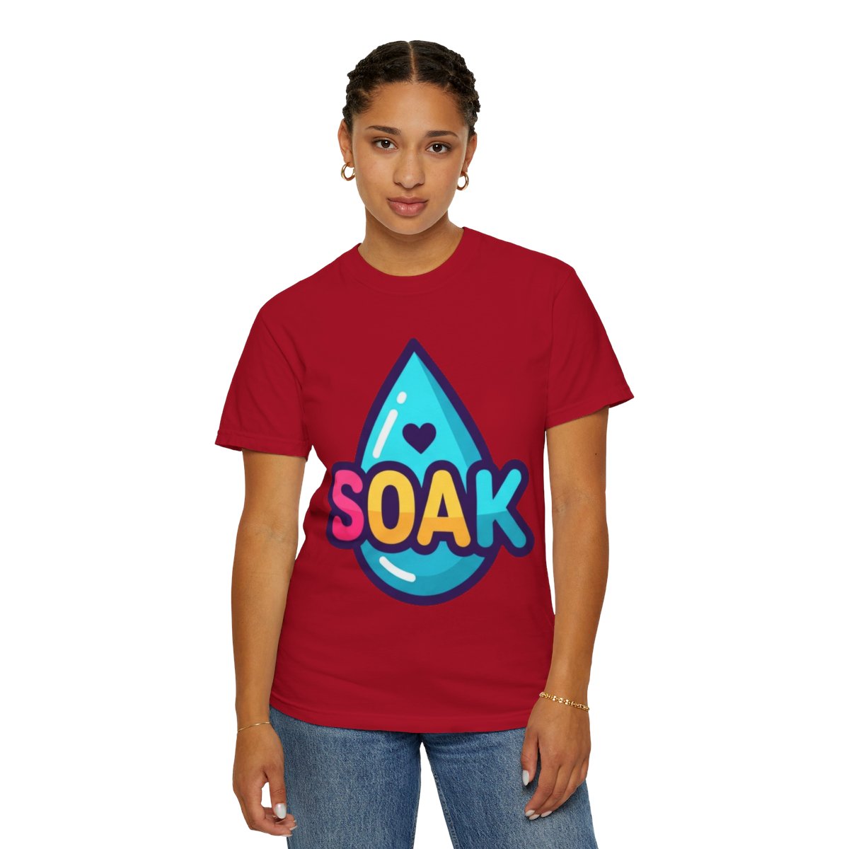 Color: Red | Soak Unisex Garment-Dyed Tee
