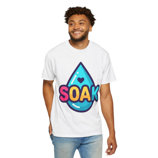 Color: White | Soak Unisex Garment-Dyed Tee