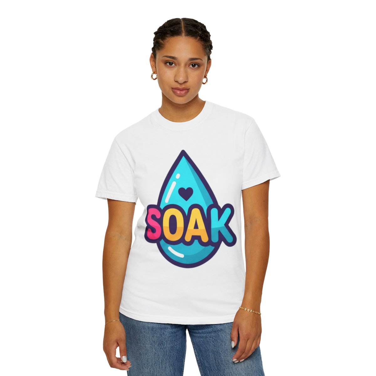 Color: White | Soak Unisex Garment-Dyed Tee