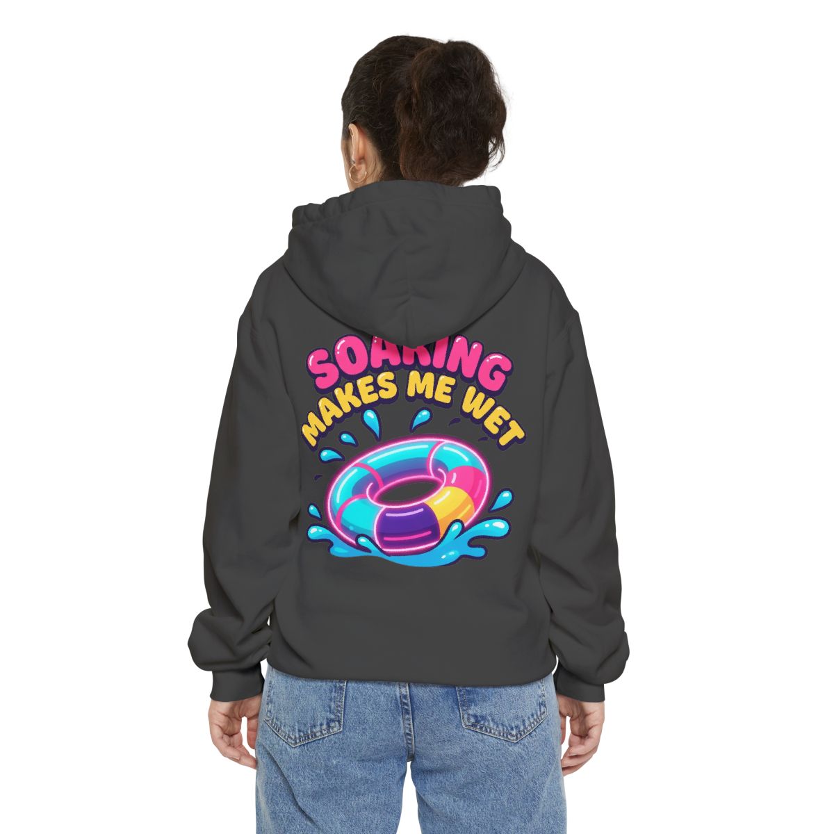 Color: Pepper | Soaking Makes Me Wet Garment-Dyed Hoodie