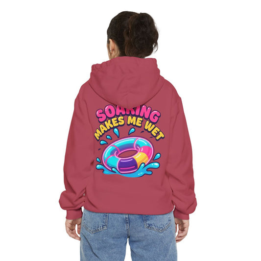 Color: Crimson | Soaking Makes Me Wet Garment-Dyed Hoodie