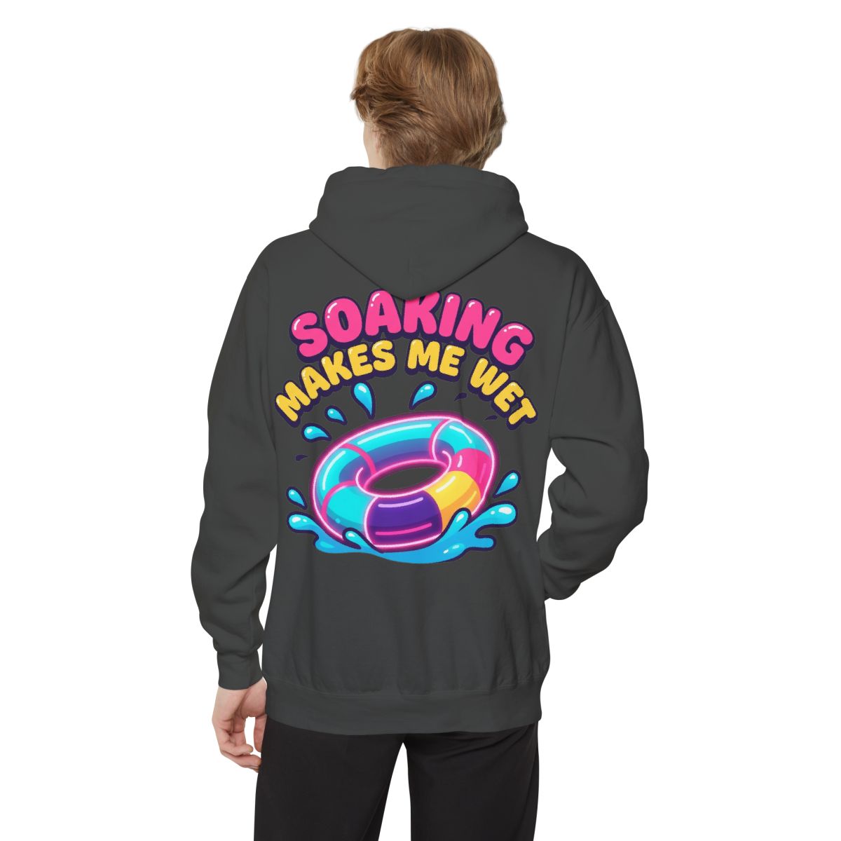 Color: Pepper | Soaking Makes Me Wet Garment-Dyed Hoodie