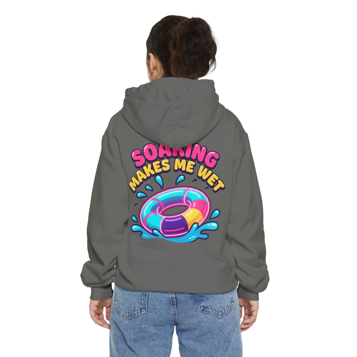Color: Grey | Soaking Makes Me Wet Garment-Dyed Hoodie