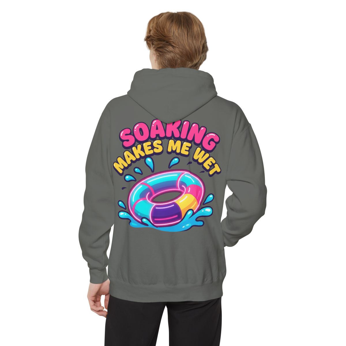Color: Grey | Soaking Makes Me Wet Garment-Dyed Hoodie