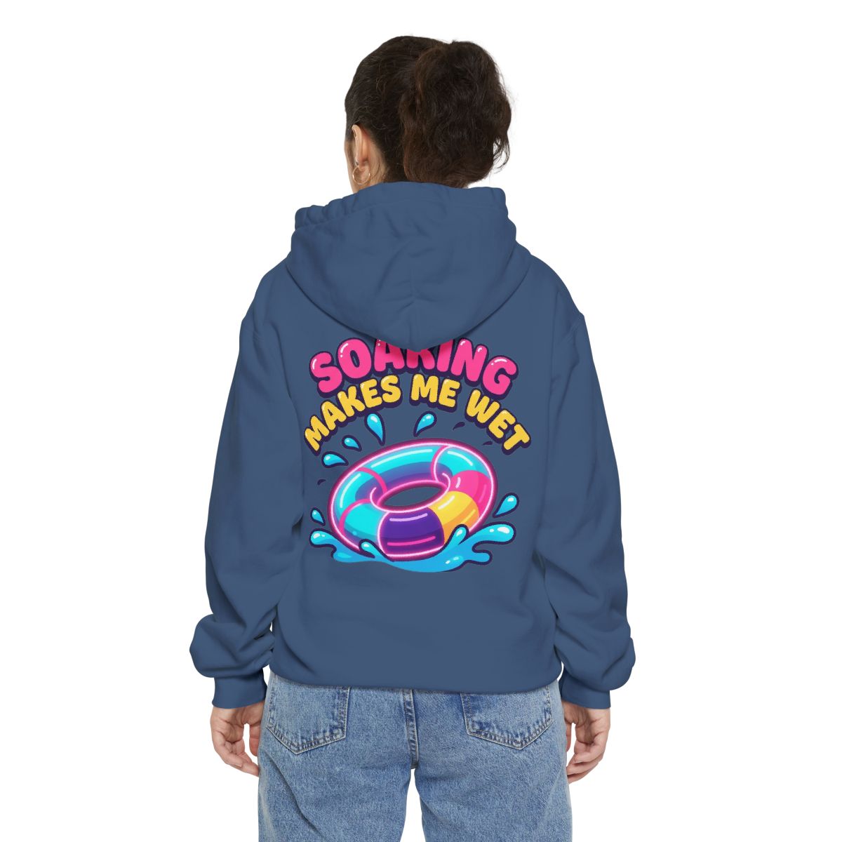 Color: True Navy | Soaking Makes Me Wet Garment-Dyed Hoodie