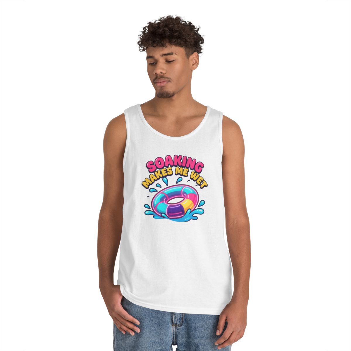 Color: White | Soaking Makes Me Wet Tank Top