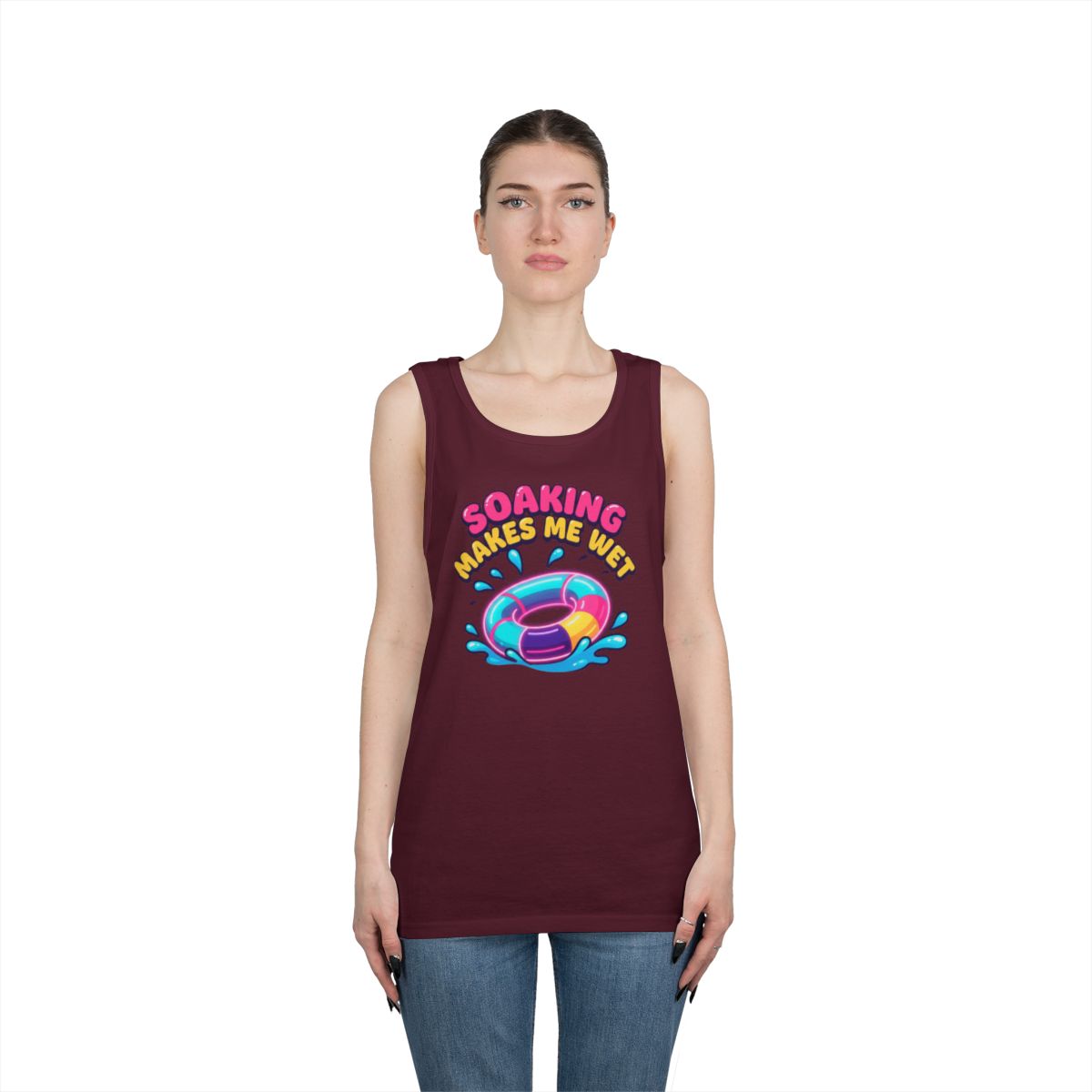 Color: Maroon | Soaking Makes Me Wet Tank Top