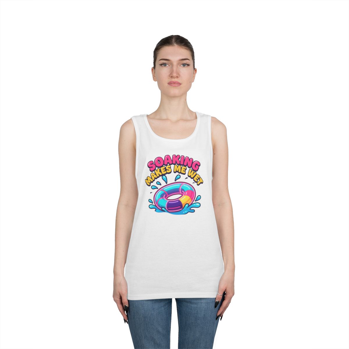 Color: White | Soaking Makes Me Wet Tank Top