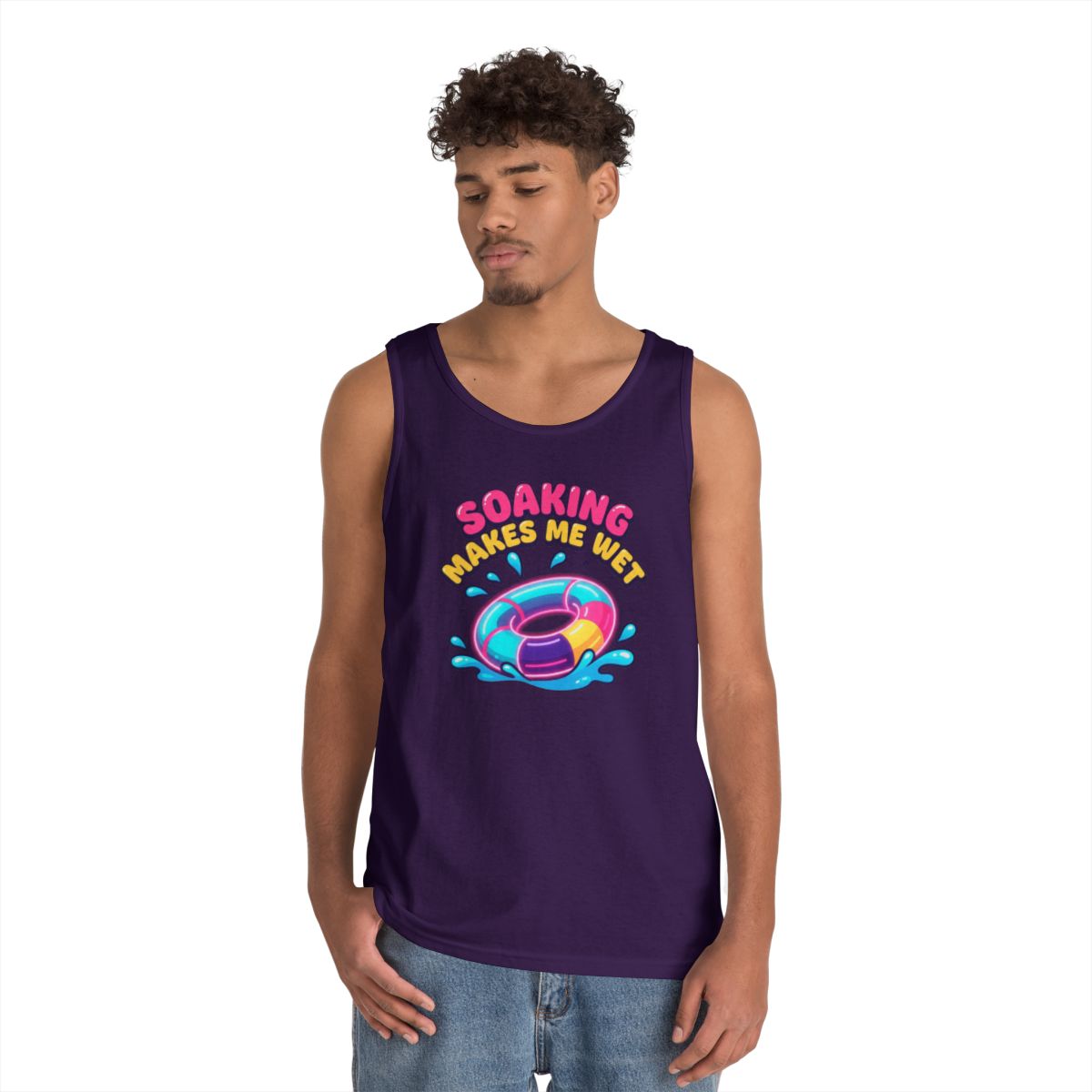 Color: Purple | Soaking Makes Me Wet Tank Top