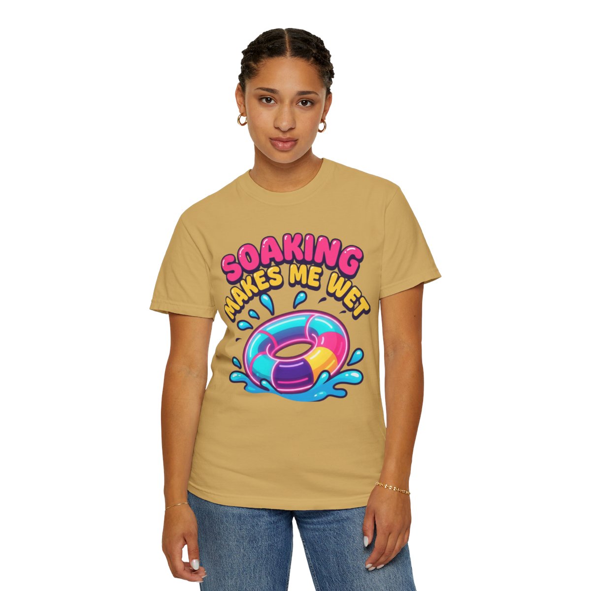 Color: Mustard | Soaking Makes Me Wet Unisex Garment-Dyed Tee