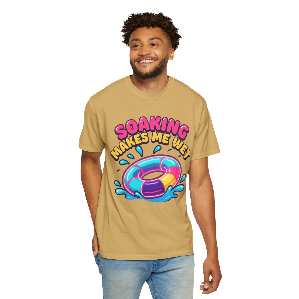 Color: Mustard | Soaking Makes Me Wet Unisex Garment-Dyed Tee