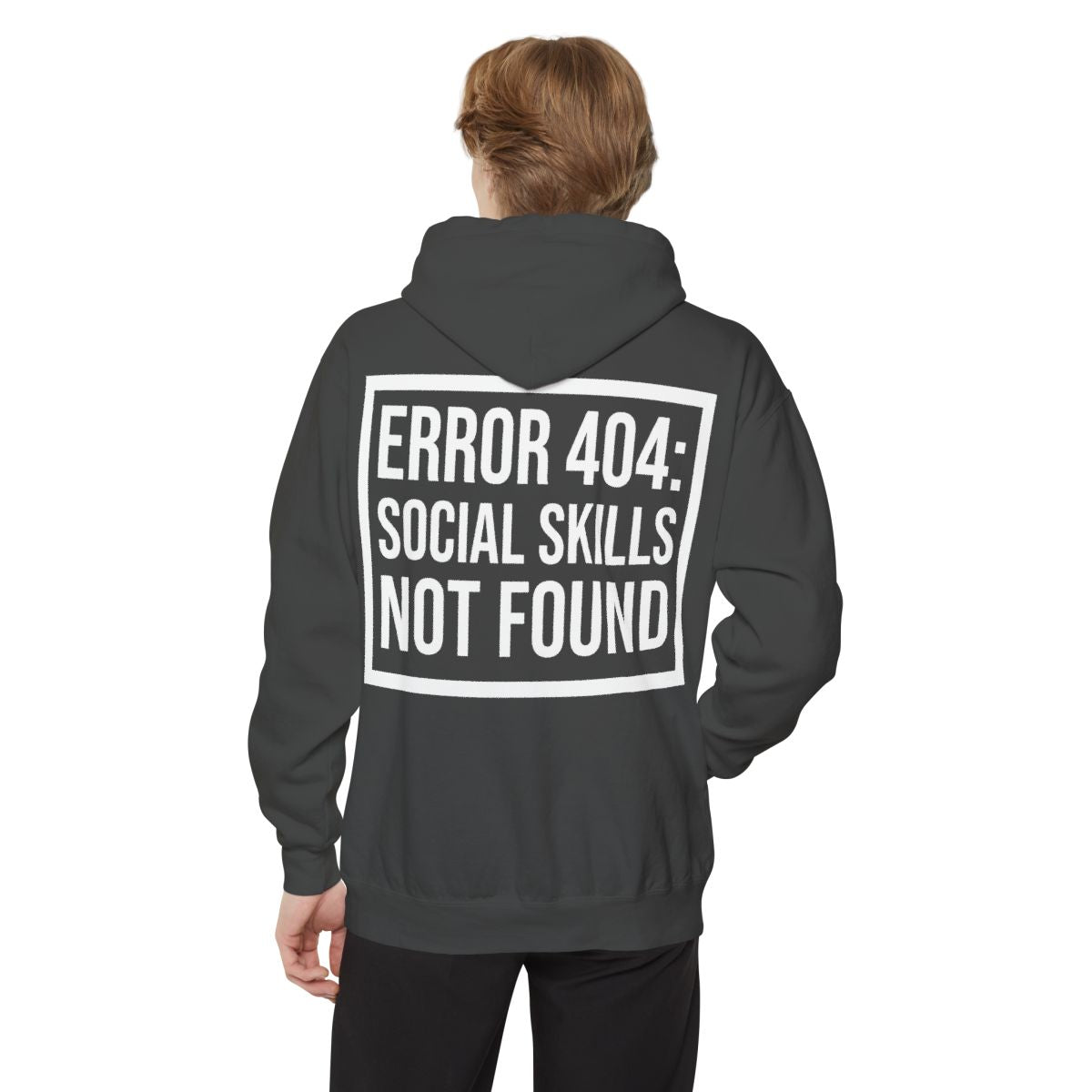 Color: Pepper | Social Skills Not Found Garment-Dyed Hoodie