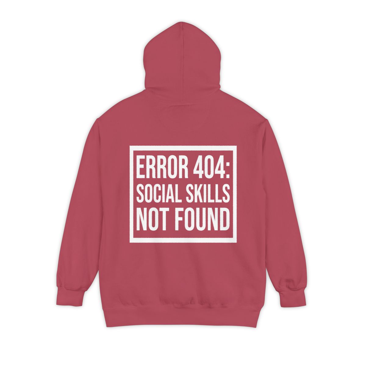 Color: Crimson | Social Skills Not Found Garment-Dyed Hoodie
