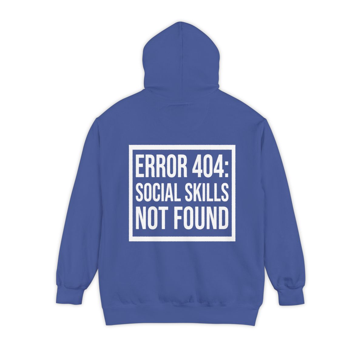 Color: Flo Blue | Social Skills Not Found Garment-Dyed Hoodie