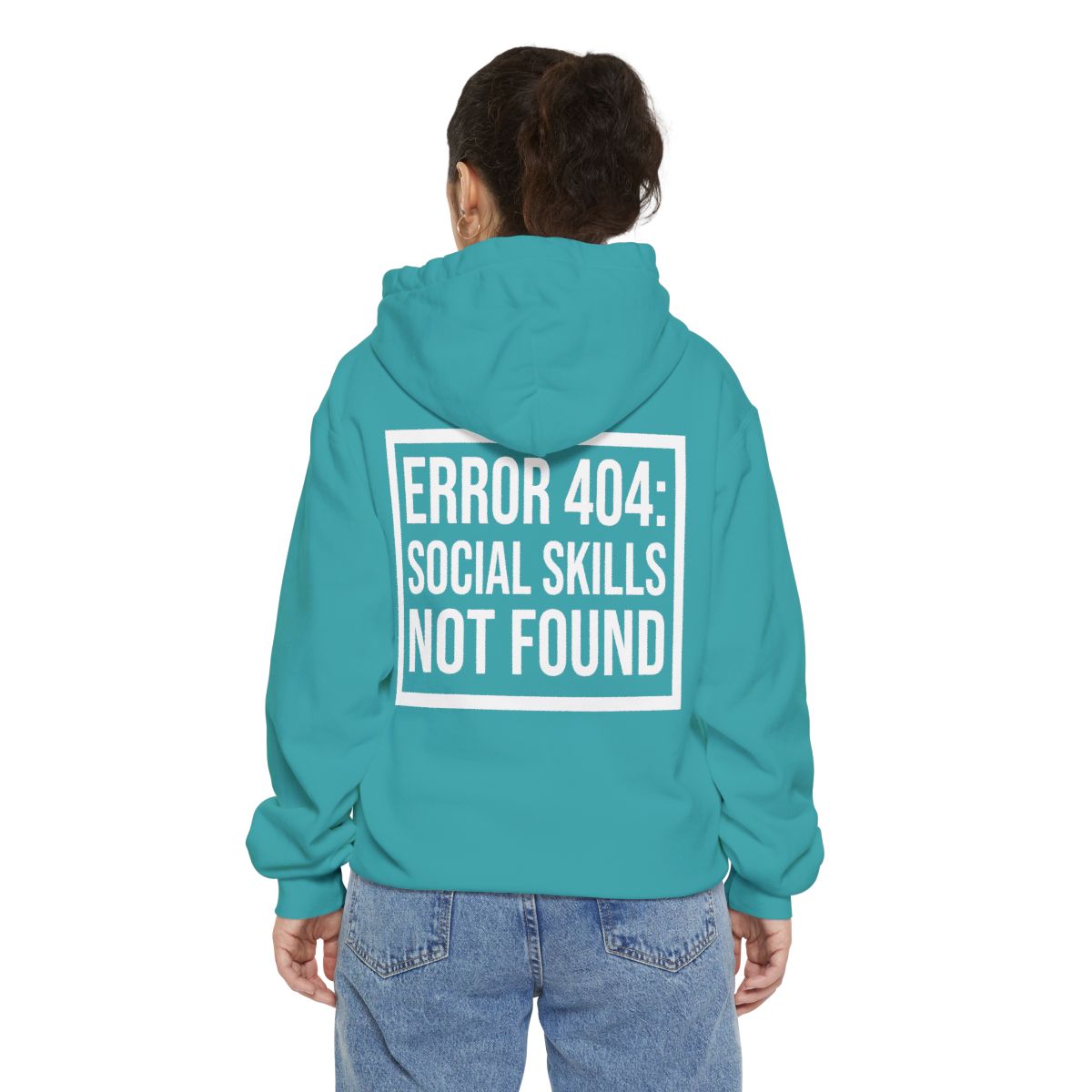 Color: Seafoam | Social Skills Not Found Garment-Dyed Hoodie