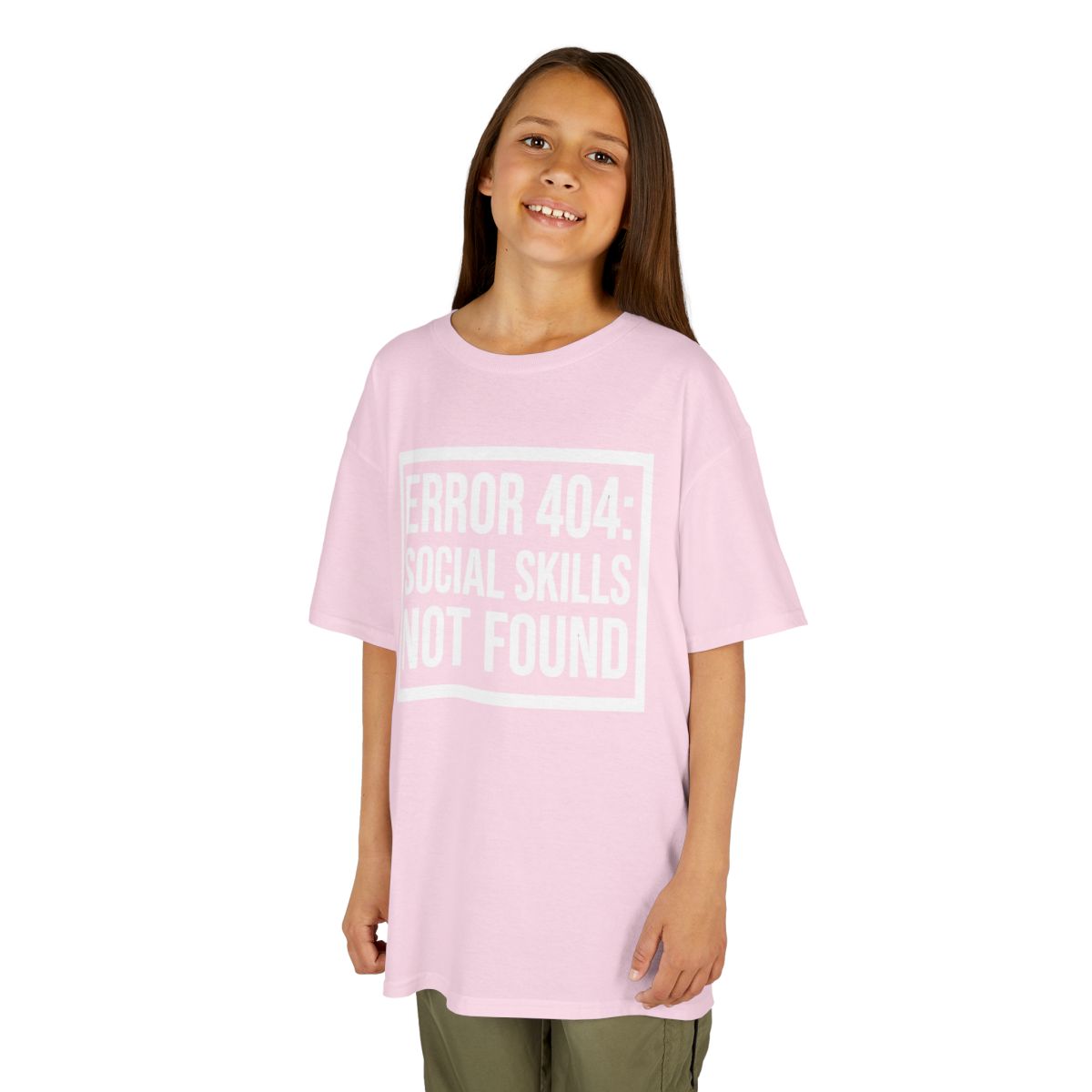Color: Light Pink | Social Skills Not Found Kids Tee
