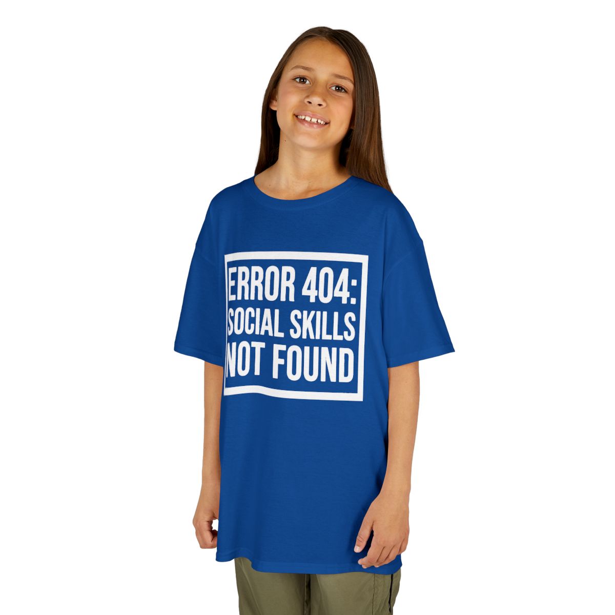 Color: Royal | Social Skills Not Found Kids Tee