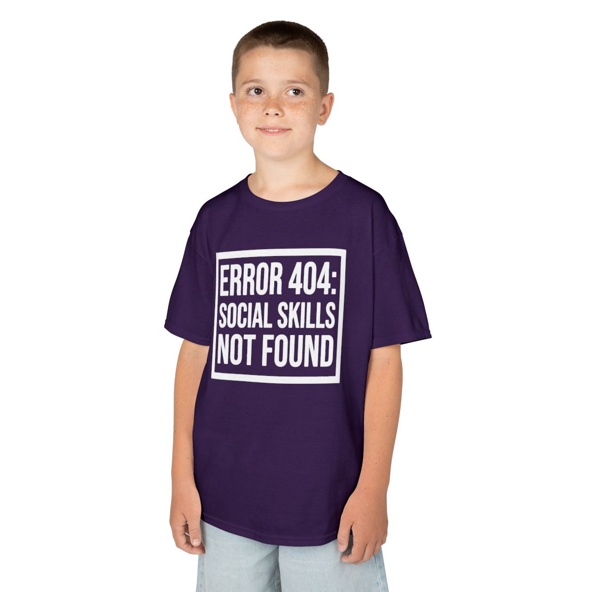 Color: Purple | Social Skills Not Found Kids Tee