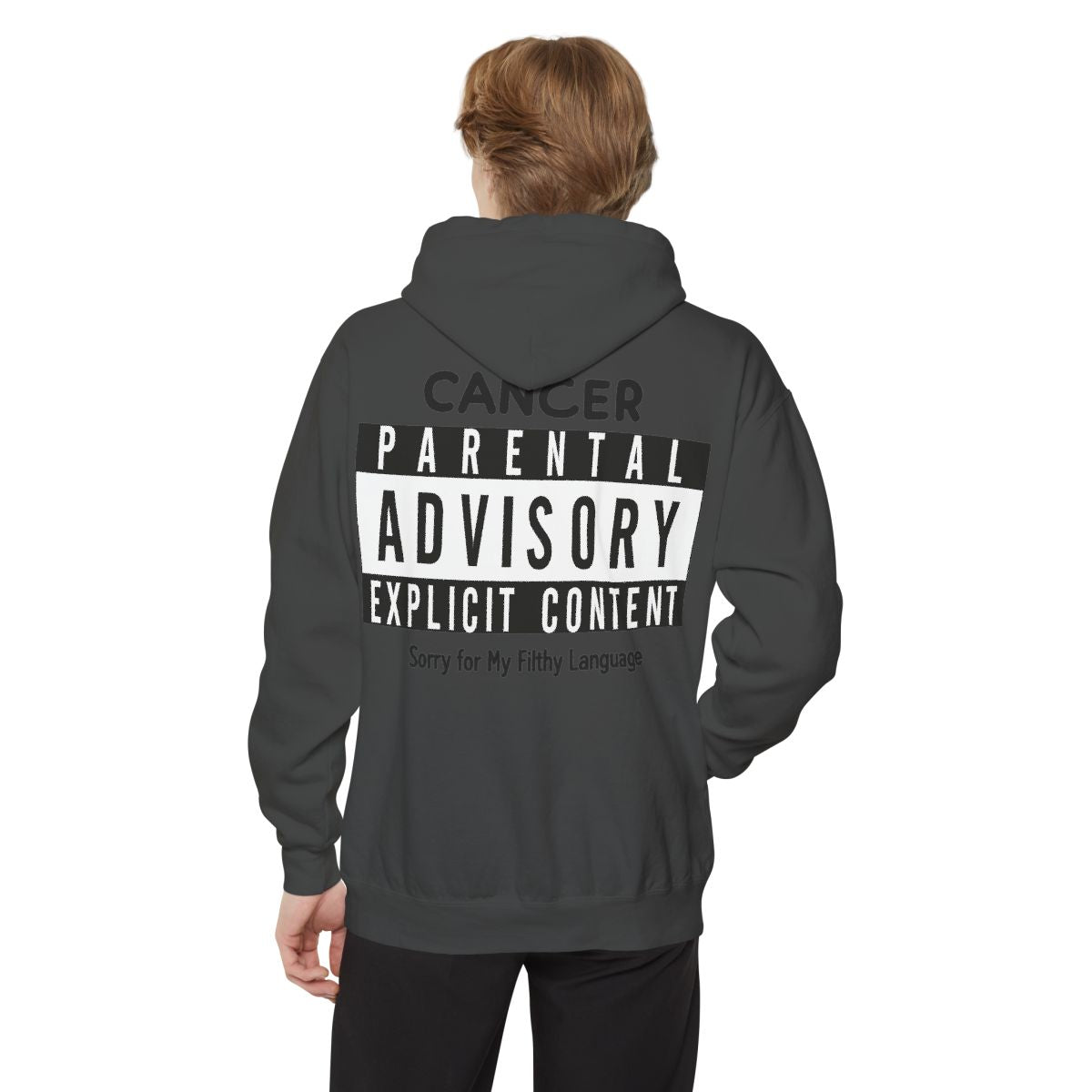 Color: Pepper | Sorry For My Filthy Language Garment-Dyed Hoodie