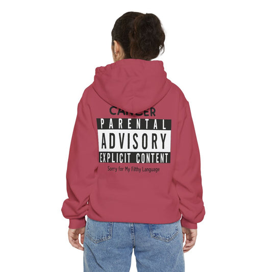 Color: Crimson | Sorry For My Filthy Language Garment-Dyed Hoodie