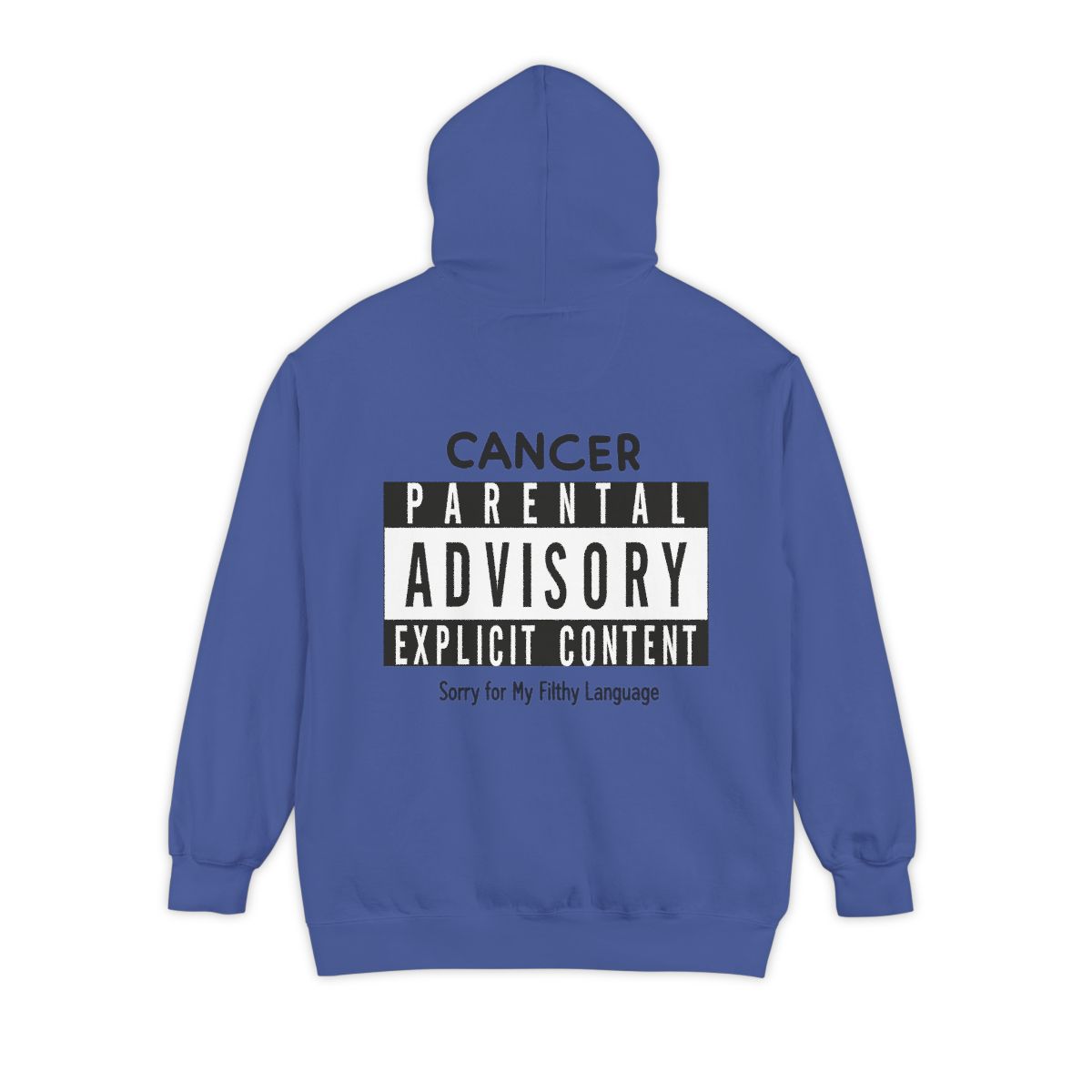 Color: Flo Blue | Sorry For My Filthy Language Garment-Dyed Hoodie