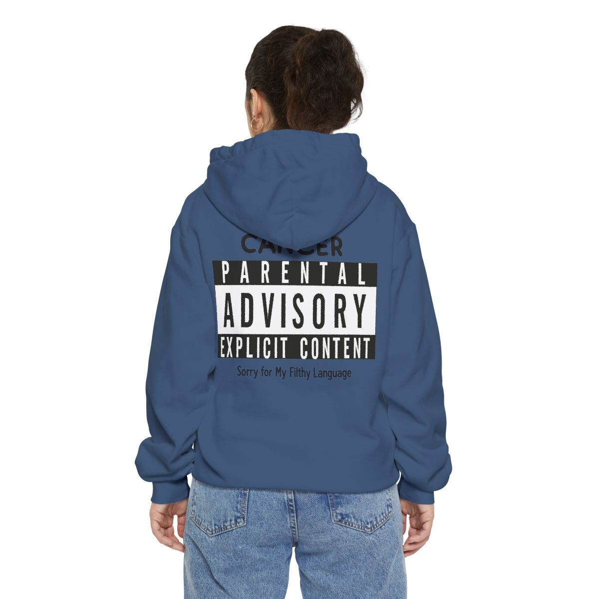 Color: True Navy | Sorry For My Filthy Language Garment-Dyed Hoodie