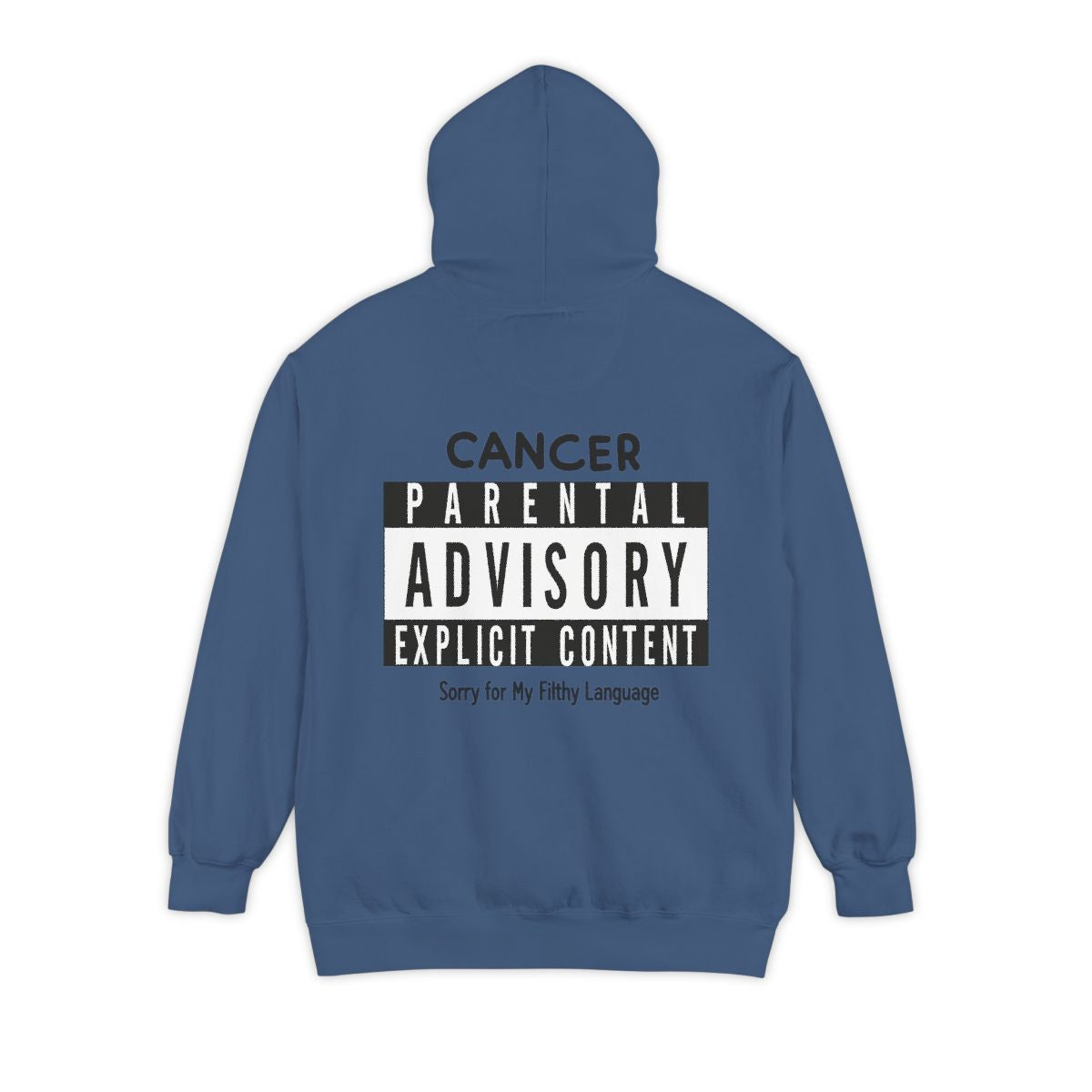Color: True Navy | Sorry For My Filthy Language Garment-Dyed Hoodie