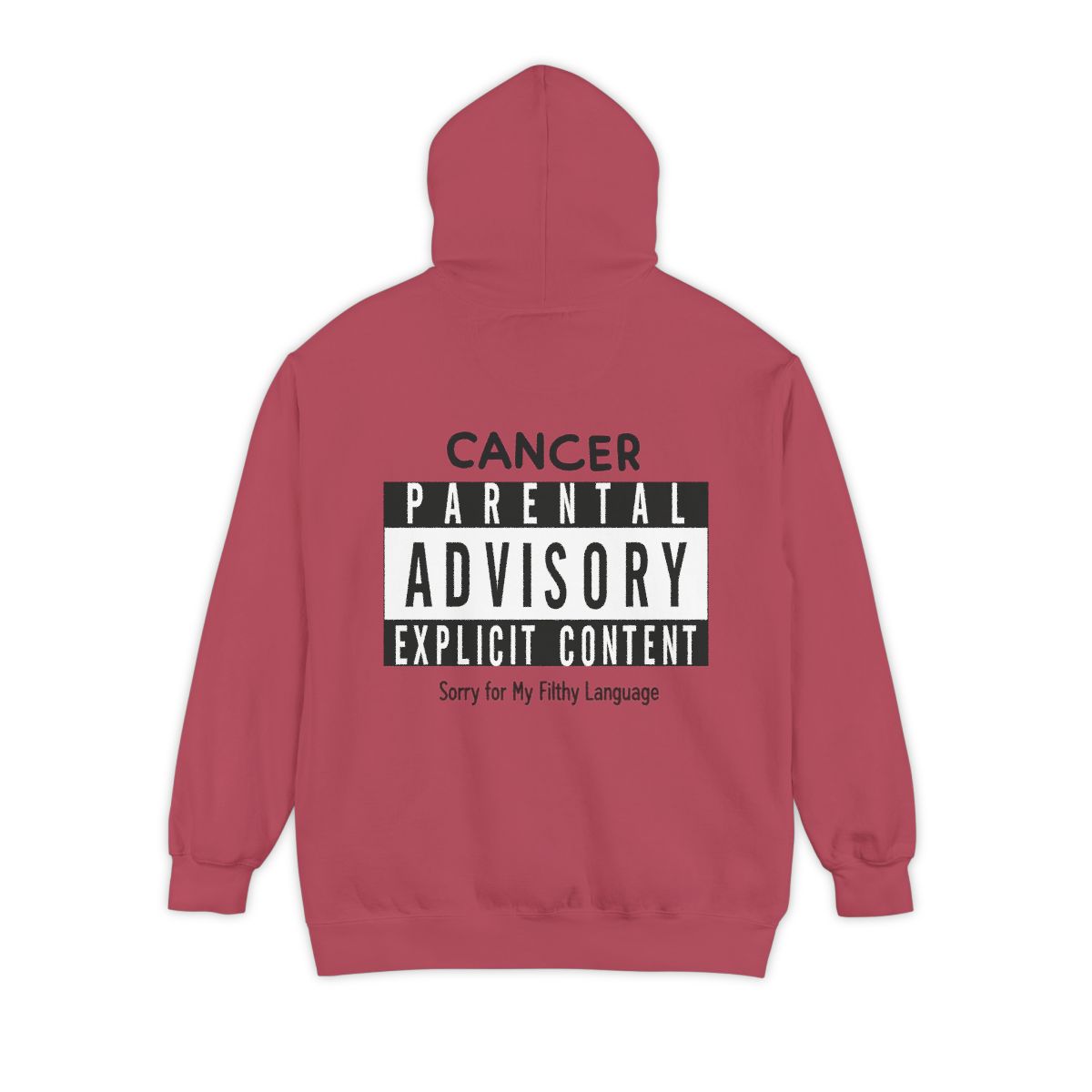 Color: Crimson | Sorry For My Filthy Language Garment-Dyed Hoodie