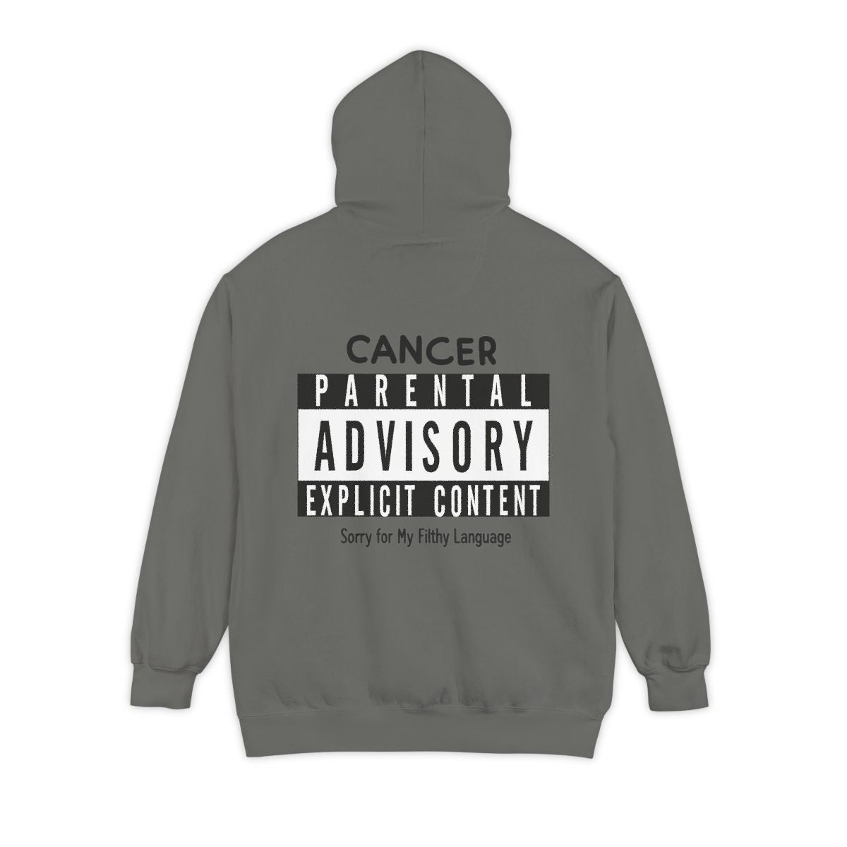 Color: Grey | Sorry For My Filthy Language Garment-Dyed Hoodie