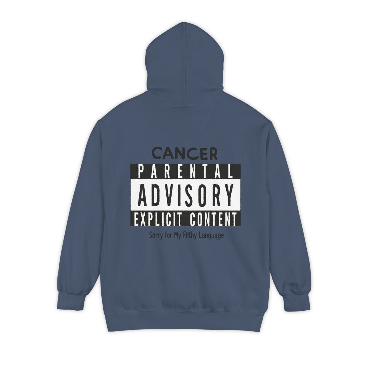 Color: Denim | Sorry For My Filthy Language Garment-Dyed Hoodie
