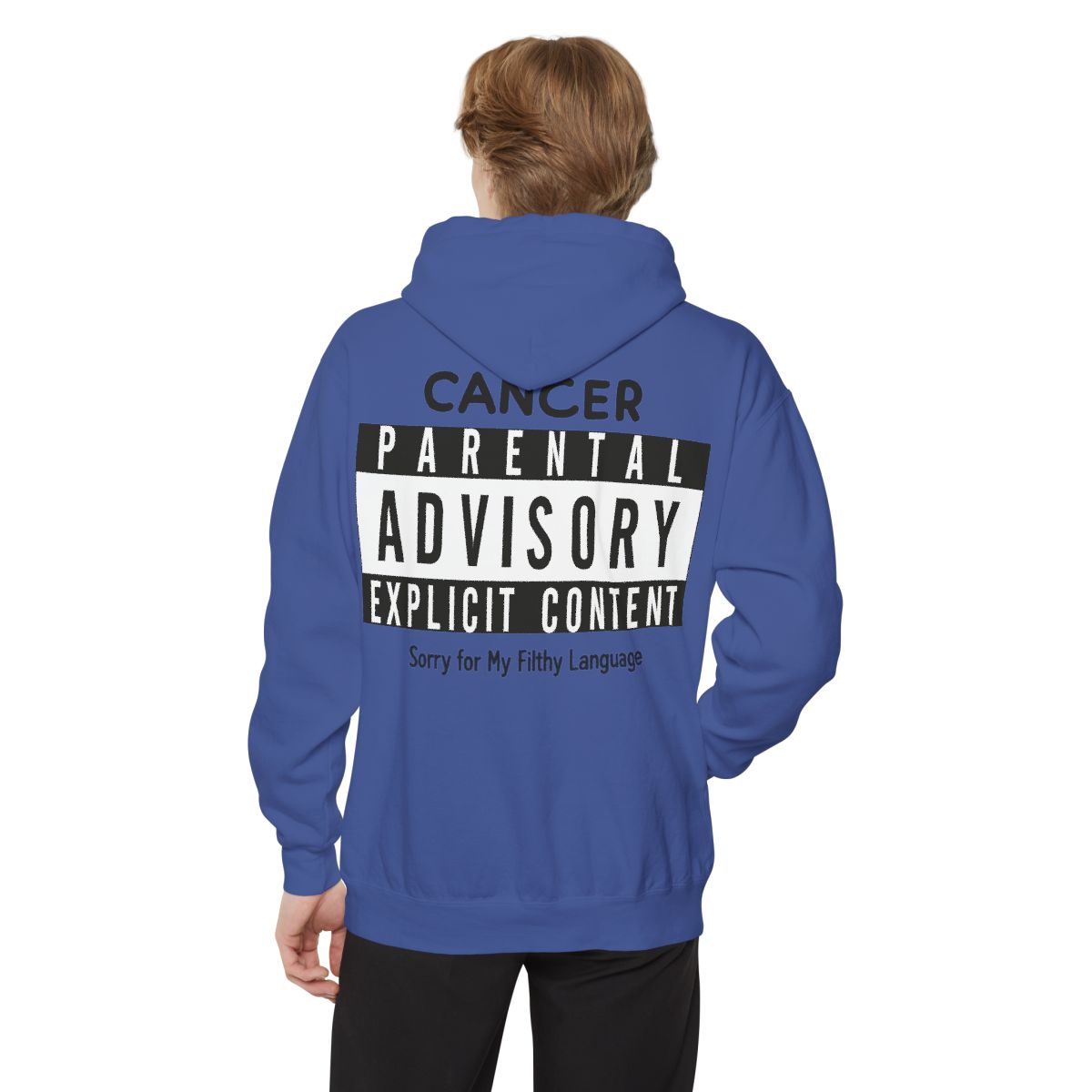 Color: Flo Blue | Sorry For My Filthy Language Garment-Dyed Hoodie