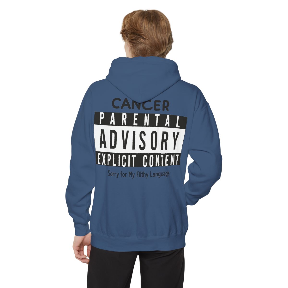 Color: True Navy | Sorry For My Filthy Language Garment-Dyed Hoodie