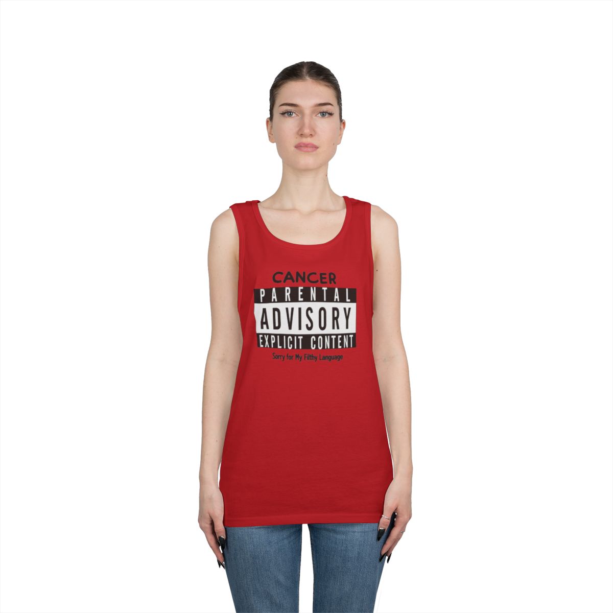 Color: Red | Sorry For My Filthy Language Tank Top