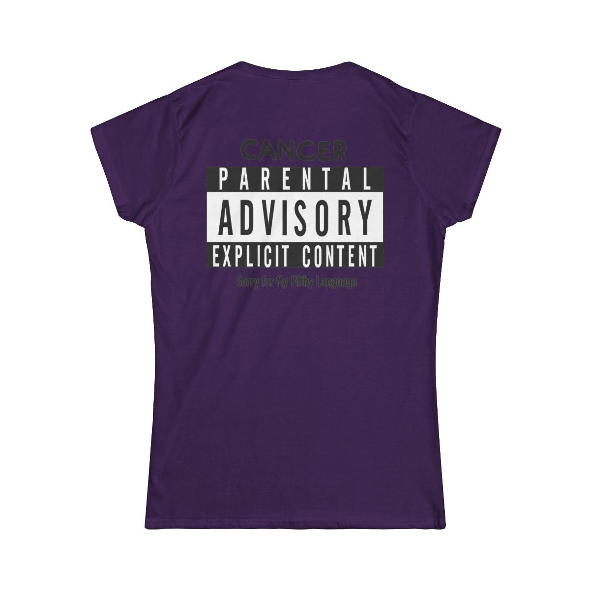 Color: Purple | Sorry For My Filthy Language Women's Tee