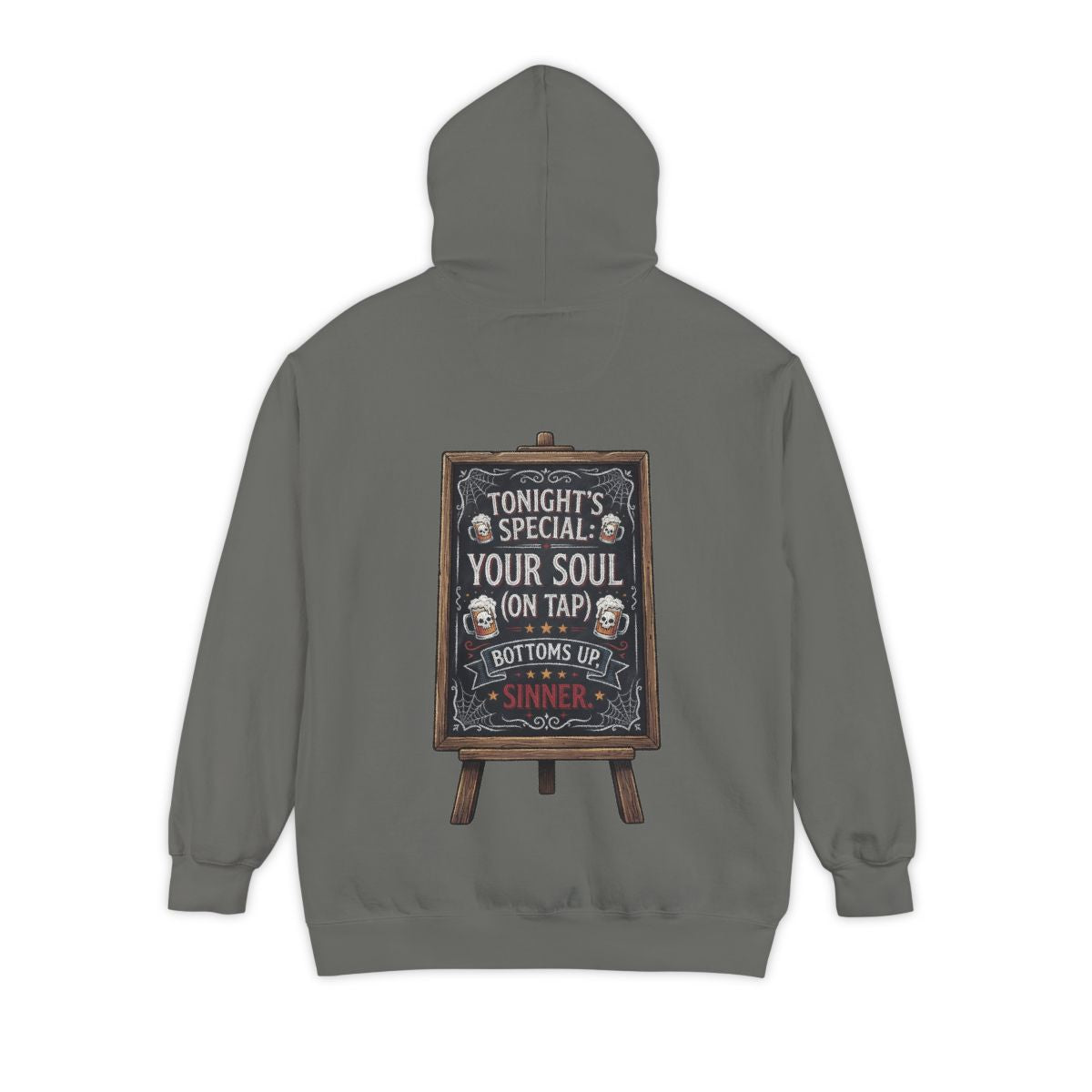 Color: Grey | Soul On Tap Garment-Dyed Hoodie