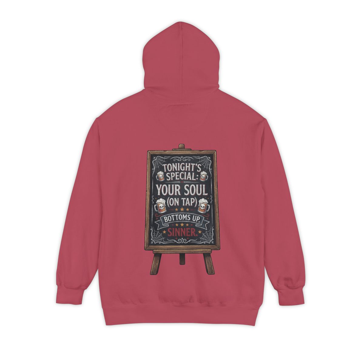 Color: Crimson | Soul On Tap Garment-Dyed Hoodie