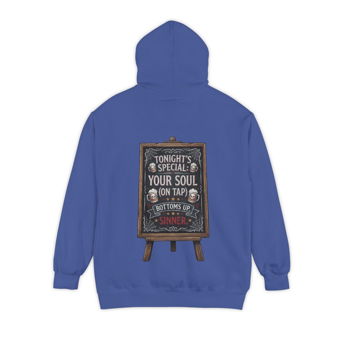 Color: Flo Blue | Soul On Tap Garment-Dyed Hoodie
