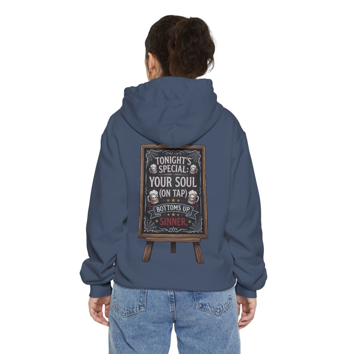 Color: Denim | Soul On Tap Garment-Dyed Hoodie
