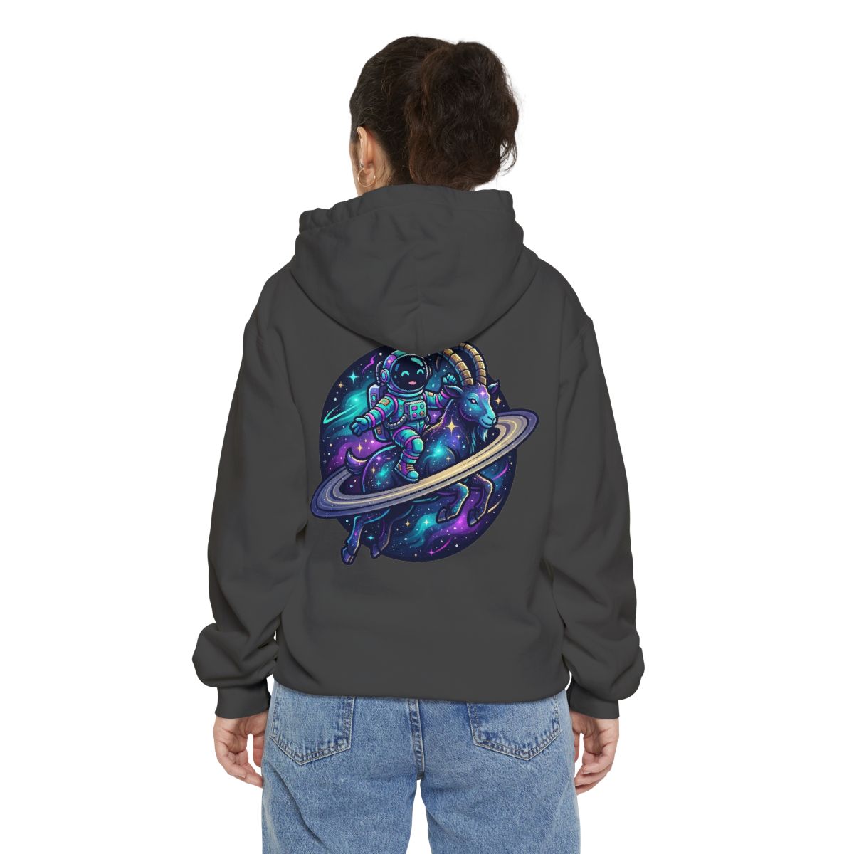 Color: Pepper | Space Explorer Capricorn Garment-Dyed Hoodie